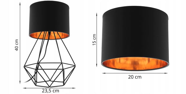 LED LOFT skrivbordsnattlampa med tråd