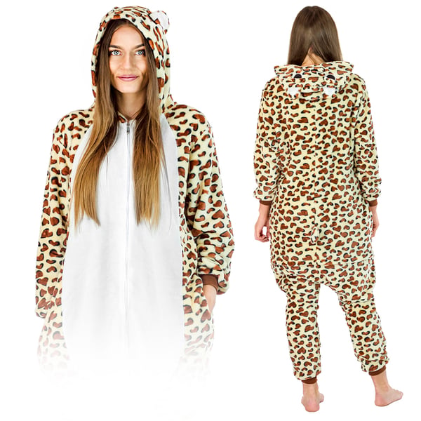 Onesie Kigurumi Pyjamas kostume - Leopard Onesie Kigurumi Pyjamas kostume - Leopard
