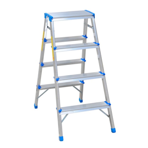 KAKSIPUOLISET ALUMIINITIKKAAT 90 CM 3 ASKELMAA + TASOLLA - DR8003 KAKSIPUOLISET ALUMIINITIKKAAT 90 CM 3 ASKELMAA + TASOLLA - DR8003