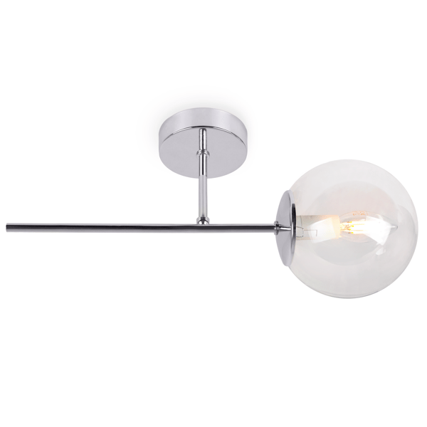 SIENA KROM VÆGLAMPE 1 FLAD KLAR LAMPE E14
