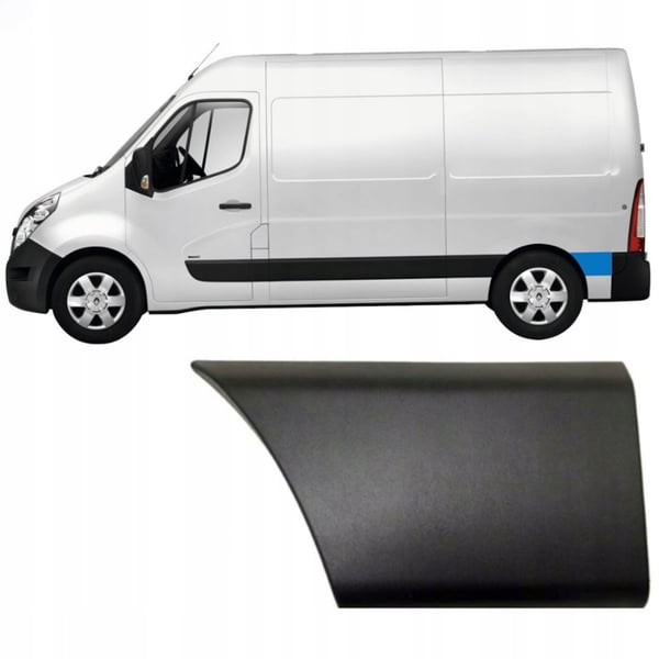 Renault Master III 2010- VERSION L2 sidolist BAKOM bakhjulet UTAN HÅL vänster