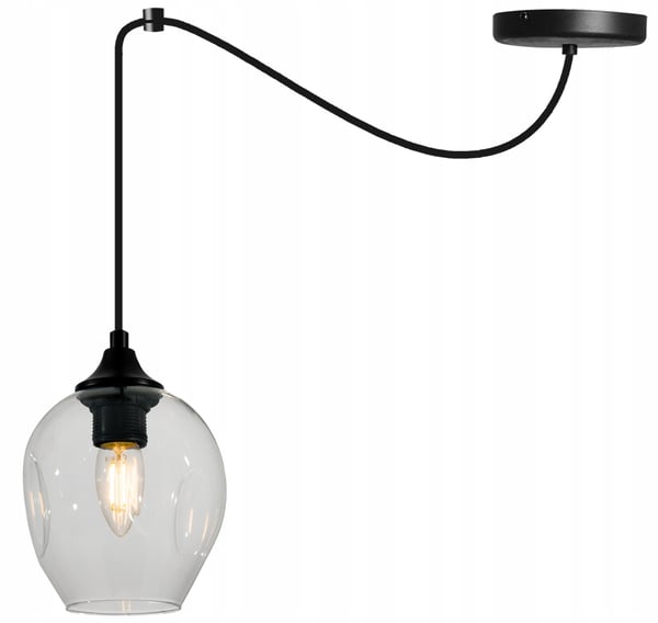 MODERNE LOFTHÆNGELAMPE I GLAS MED EDDEKRON
