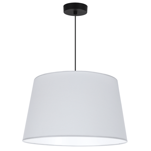 GAJA KEGLEHÆNGELAMPE SORT 1 FLAD LYS GRÅ LAMPESKÆRM 44CM