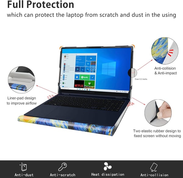 Laptop-klapcover til 15,6" Samsung Galaxy Book Pro 360 15 NP950QDB NP950XDB