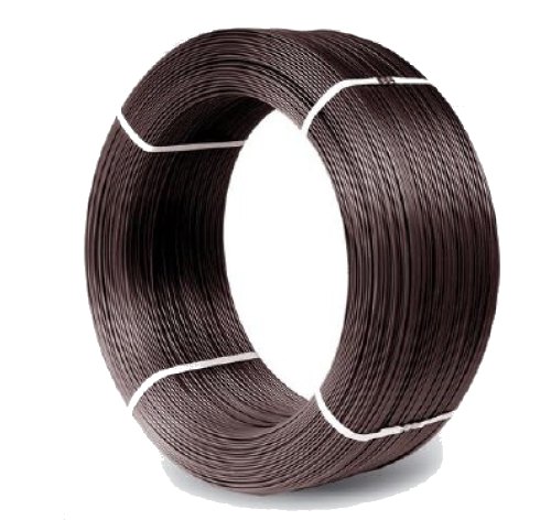 PVC-PÄÄLLYSTEINEN SINKKILANKA 3,0*3,8 MM RUSKEA - 5,0 KG - RULLAKONE 3,6 PW B