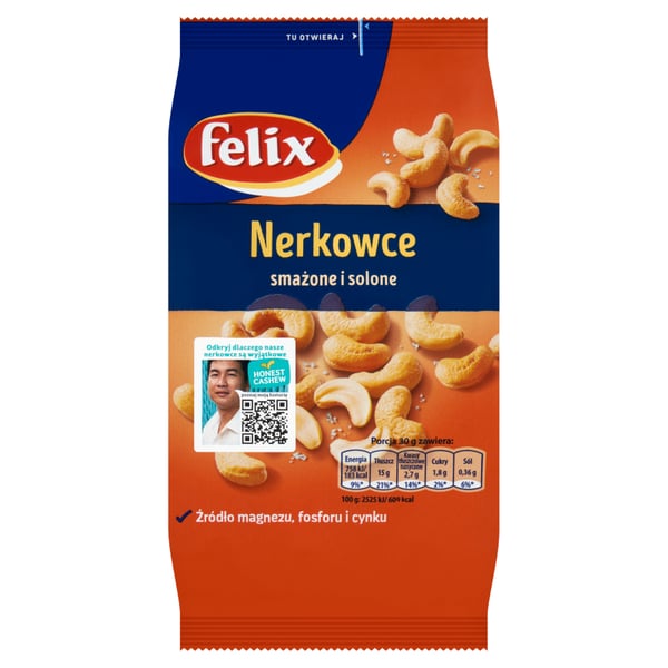Felix Paistetut ja suolatut cashewpähkinät 180 g