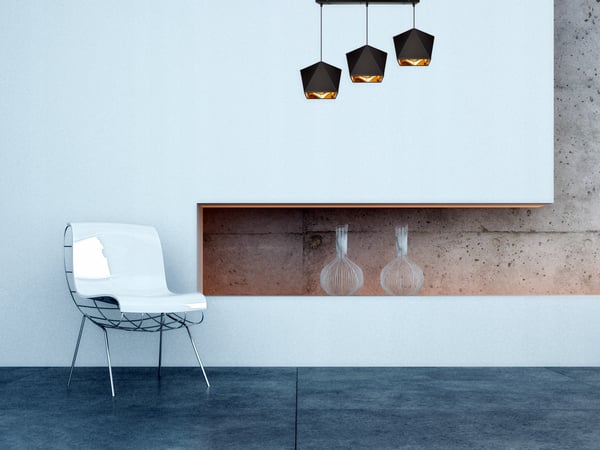 Diamantgylden LED-loftlampe i midten