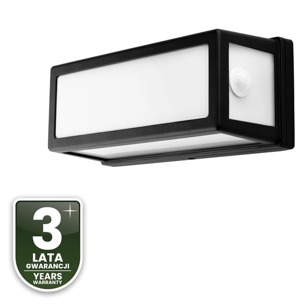 Trädgårdslampa väggarmatur E27 rektangulär rörelsesensor DOMLO LUMILED