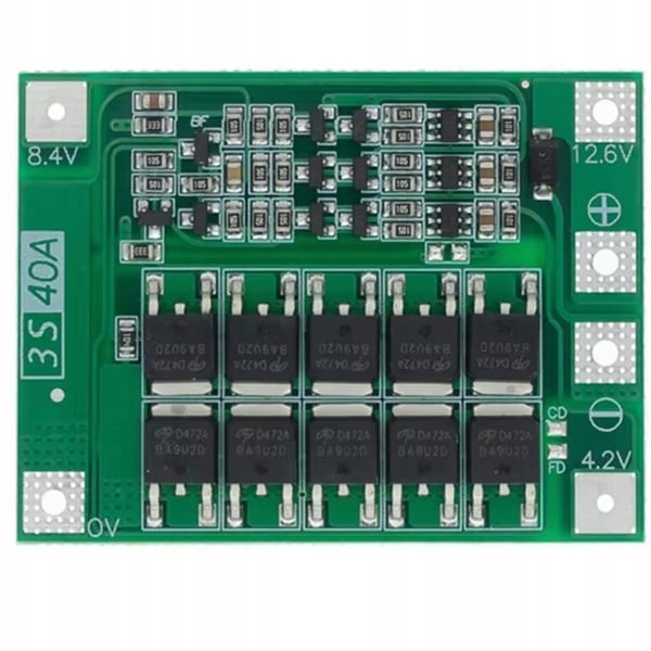 Li-ion 3S 40A 12,6V latausmoduuli