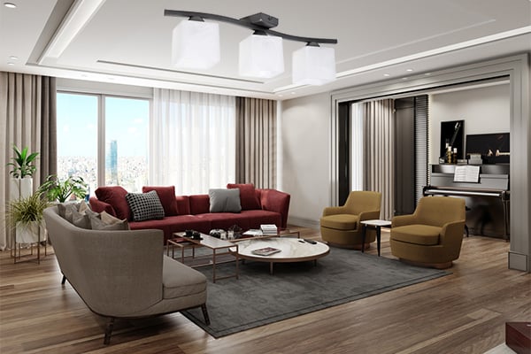 Lasinen kattovalaisin, 3x60W, LED