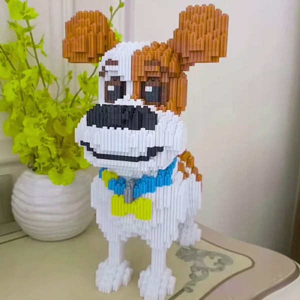Jack Russell hund byggklossar byggset 7100 delar