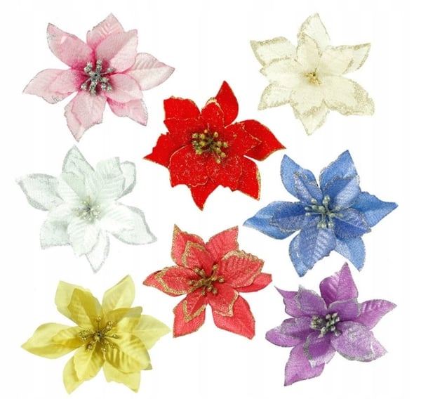 Betlehems stjärna till julgransblommor 6 st