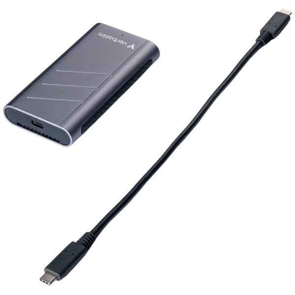 Verbatim TurboMetal 2TB USB4 Typ-C Extern SSD Grå