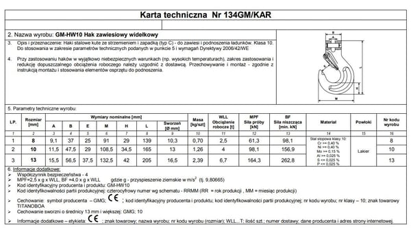 Slyngekrog med sikring G10 8mm WLL - HAGMHW10 8