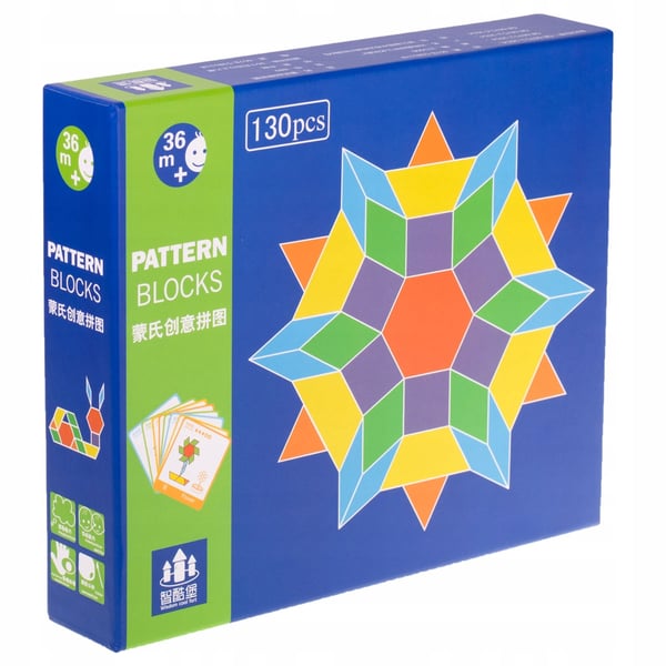 Träpussel Montessori kreativt 155 bitar
