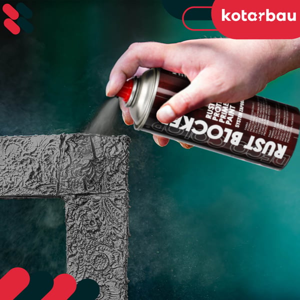Rustspraymaling til metalhegn og porte beskyttende grå RAL 7011 400 ml