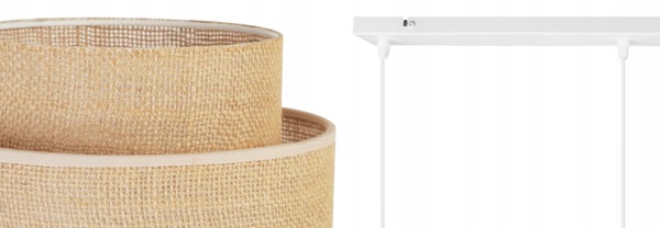 Hængende lampe, loftslysekrone, lampeskærm, boho juta