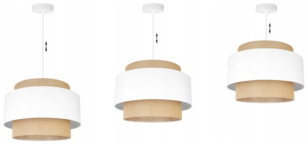 Hængende lampe, loftslysekrone, lampeskærm, boho juta