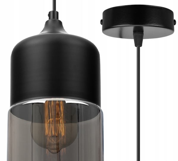 HÆNGENDE LOFTSLAMPE, GLASPLAFON, LED-LAMPE