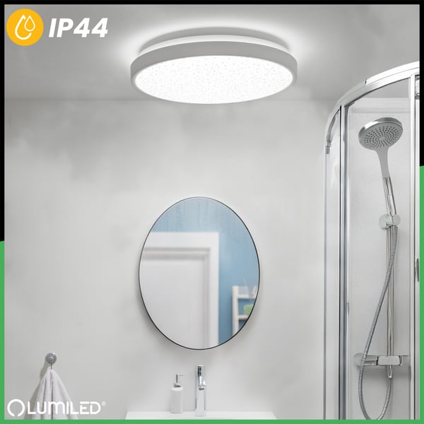 Loftlampe LED overflademonteret 24W 4000K CELIS Rund IP44 Hvid Ring ALS LUMILED