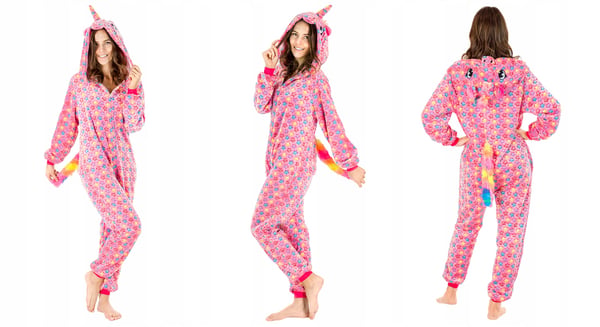 Enhjørning varm pyjamas onesie kigurumi træningsdragt i ét stykke jumpsuit s