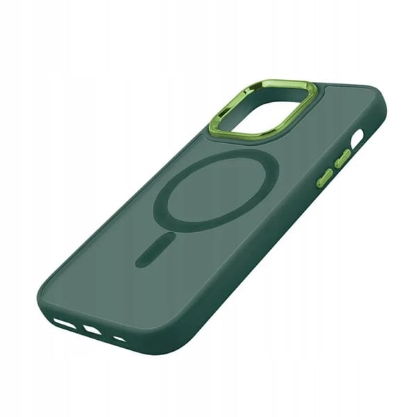 ETUI TIL iPhone 15 PRO MAGSAFE MAGMAT FORSTÆRKET GRØNT ETUI + GLAS