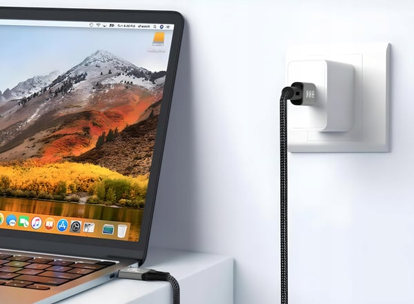 USB-C Kabel 0,3m USB4 Thunderbolt 4 40Gbps 240Hz 120Hz Nylonledning 30CM