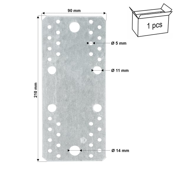 ŁP6 flad kontakt 210x90x2,5 mm