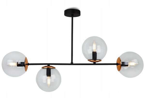 MODERNE HÆNGELAMPE MED GLASKUGLER LED-LYKRONE