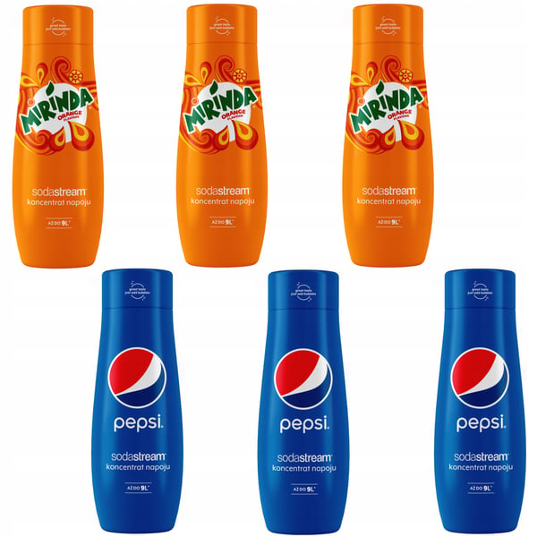 6 SodaStream-tiivisteen setti, 3 kpl (Pepsi+Mirinda)
