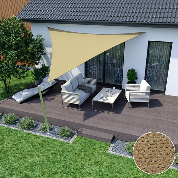 Vandtæt solsejl Codura 3x3x3m beige