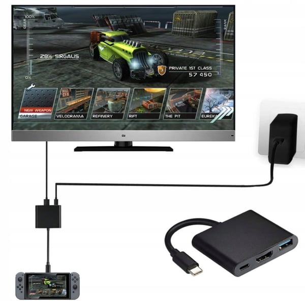 USB-C Hub Adapter HDMI 4K USB 3.0 PD