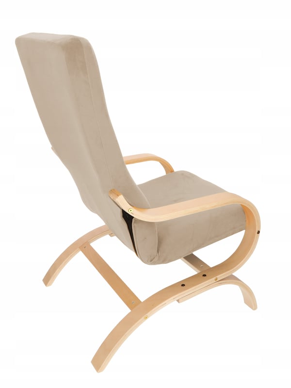 Finka-nojatuolin päällinen BEIGE cappuccino joustava sametti [21FD]