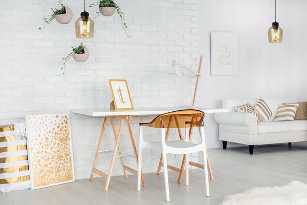 MODERNE ELEGANT HÆNGELAMPE MED GLASSKÆRM