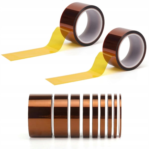 Kapton tejp högtemperaturbeständig 12 mm x 30 m 2-pack