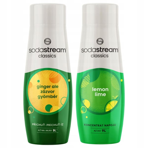 2x Sirap för Sodastream Saturator Ingefära + Citronlime