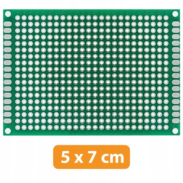 Kaksipuolinen universaali prototyyppipiirilevyn 50 x 70 mm vihreä