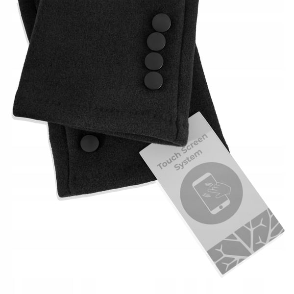 GFD-05 SVART damehansker med knapper sammet