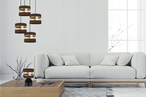 NATBORDLAMPE, ELEGANT GYLDET LAMPESKÆRM, 20 CM