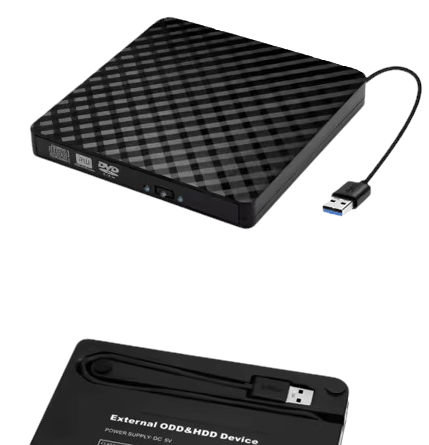 Ekstern CD/DVD-drev med USB-C til PC og laptop