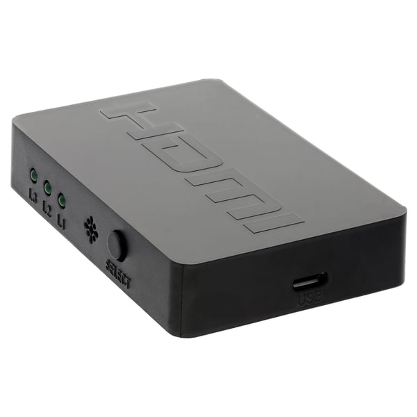 SWITCH 3x HDMI SWITCH SPLITTER + FJERNBETJENING