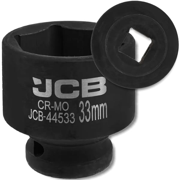 JCB Slagtopnøgle 1/2" 33 mm 6-punkts Cr-Mo topnøgle