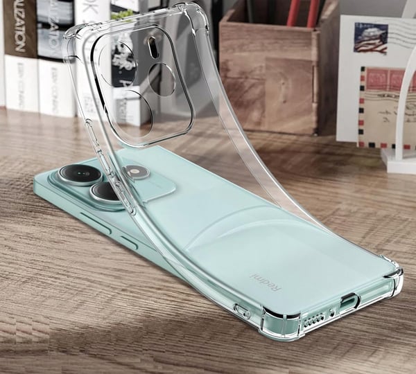 Förstärkt stötskyddande skal för Xiaomi Redmi Note 14 4G och 2x härdat glas