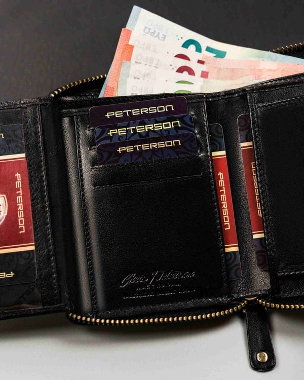 Peterson plånbok sk. PTN 340.01-2091 Svart+Röd