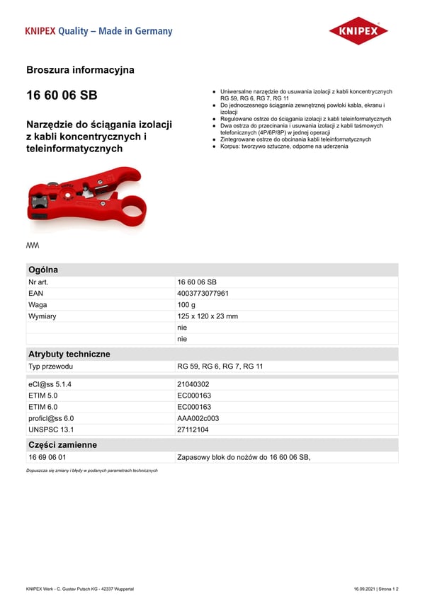 ISOLERINGSTAV FÖR KOAXIAL- OCH DATAKABLAR - KN 16 60 06S