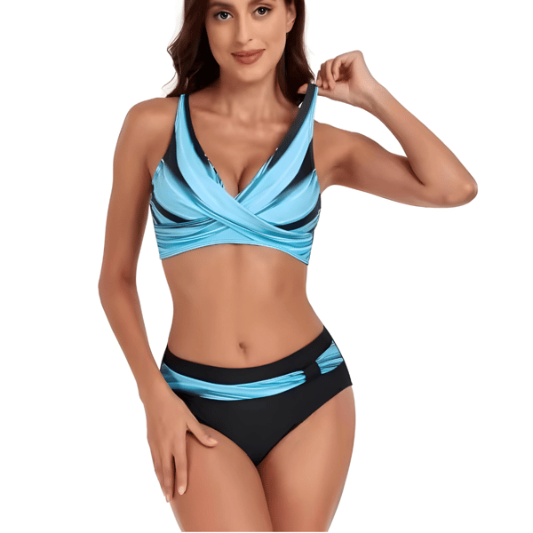 Todelt bikini badedragt slankende høj talje plus størrelse xl Todelt bikini badedragt slankende høj talje plus størrelse m