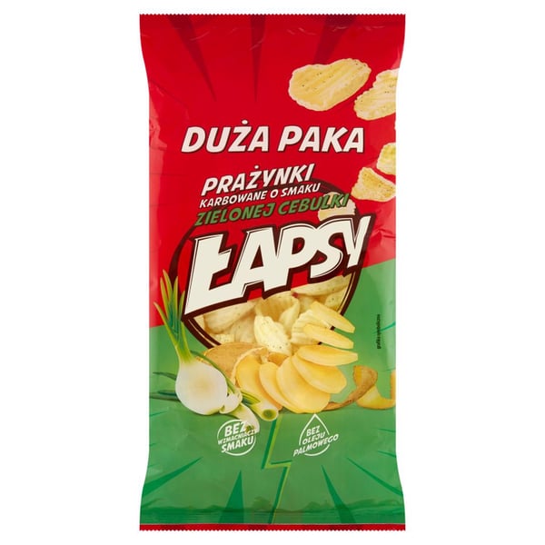 Łapsy Rapea Puffs vihreän sipulin maku 110 g Łapsy Rapea Puffs vihreän sipulin maku 110 g