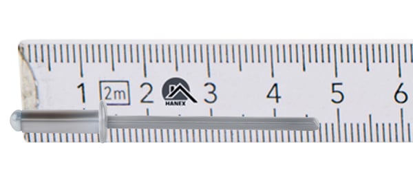 Åbne aluminiumnitter 4x12mm RAL 9006