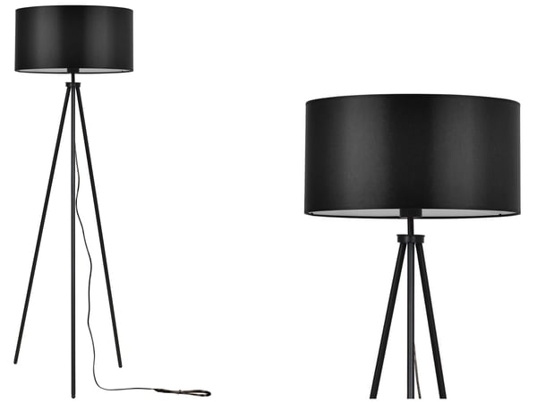 Gulvlampe med stativskærm