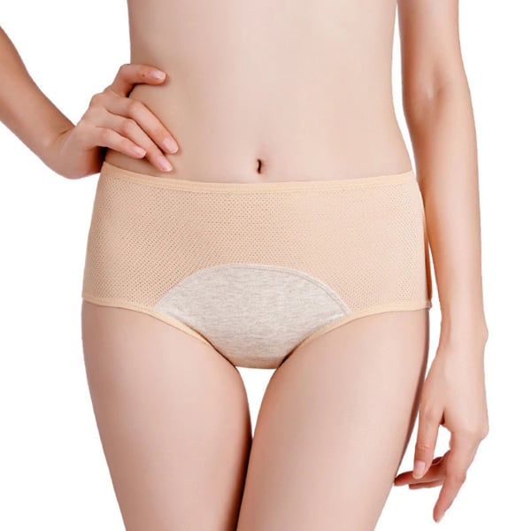 Beige menstruationsbukser XL